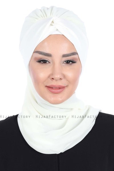 Gill - Creme & Creme Praktisk Hijab