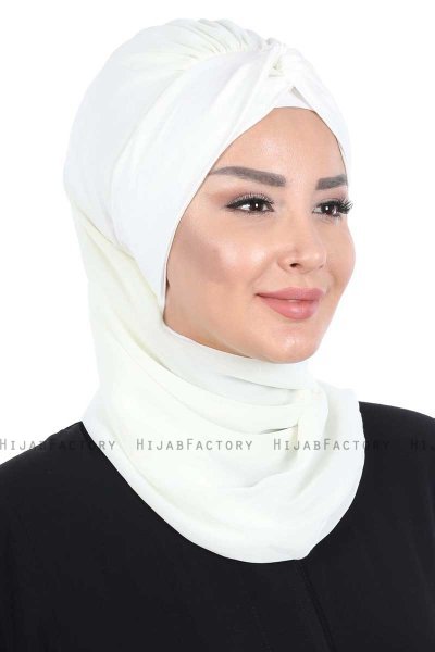 Gill - Creme & Creme Praktisk Hijab