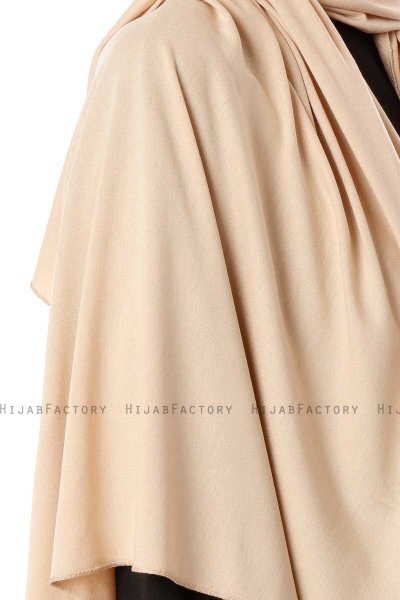 Hande - Beige Bomuld Hijab - Gülsoy