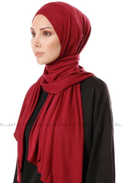 Hande - Bordeaux Bomuld Hijab - Gülsoy