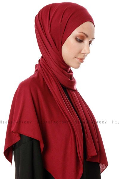 Hande - Bordeaux Bomuld Hijab - Gülsoy