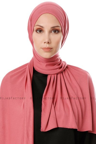 Hande - Gammelrosa Bomuld Hijab - Gülsoy