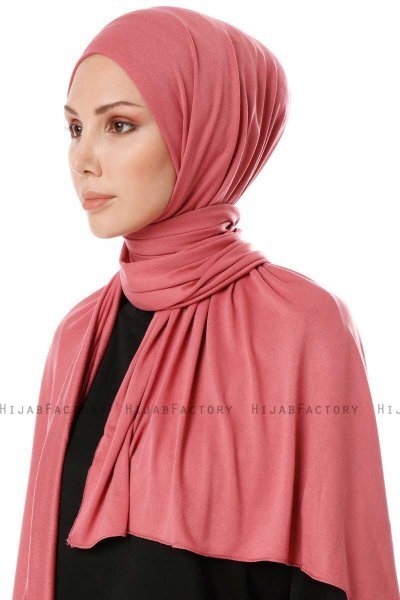 Hande - Gammelrosa Bomuld Hijab - Gülsoy