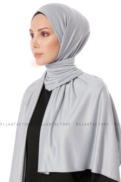 Hande - Grå Bomuld Hijab - Gülsoy