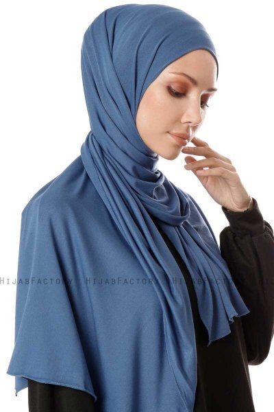 Hande - Indigo Bomuld Hijab - Gülsoy