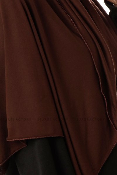 Hande - Mørkebrun Bomuld Hijab - Gülsoy