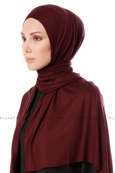 Hande - Mørke Lilla Bomuld Hijab - Gülsoy