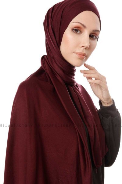 Hande - Mørke Lilla Bomuld Hijab - Gülsoy
