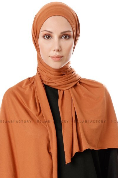 Hande - Terracotta Bomuld Hijab - Gülsoy