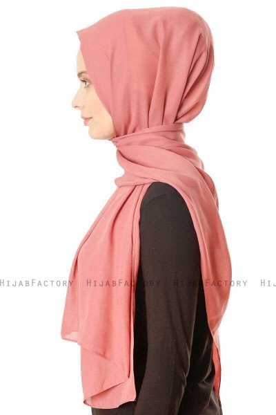 Hazal - Murstensrød Crepe Hijab - Ecardin