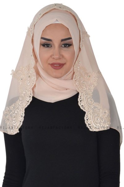 Helena - Beige Praktisk Hijab - Ayse Turban