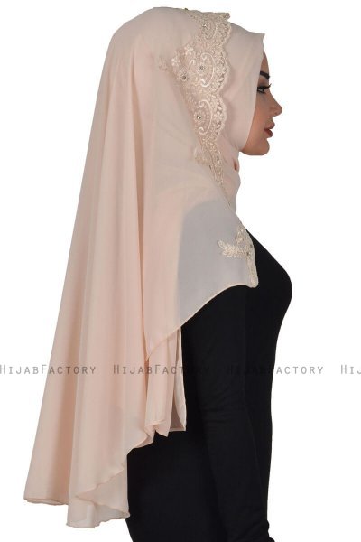 Helena - Beige Praktisk Hijab - Ayse Turban