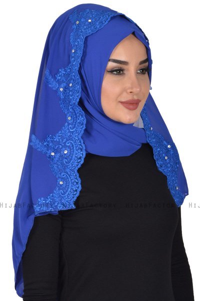 Helena - Blå Praktisk Hijab - Ayse Turban