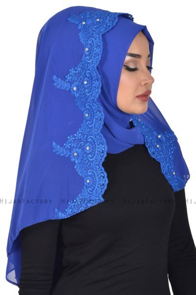 Helena - Blå Praktisk Hijab - Ayse Turban
