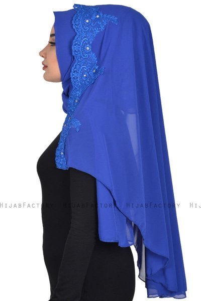 Helena - Blå Praktisk Hijab - Ayse Turban