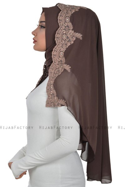 Helena - Brun Praktisk Hijab - Ayse Turban