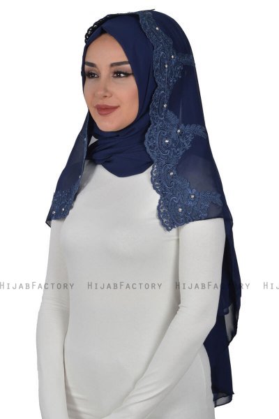 Helena - Marine Blå Praktisk Hijab - Ayse Turban