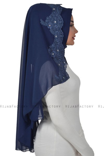 Helena - Marine Blå Praktisk Hijab - Ayse Turban