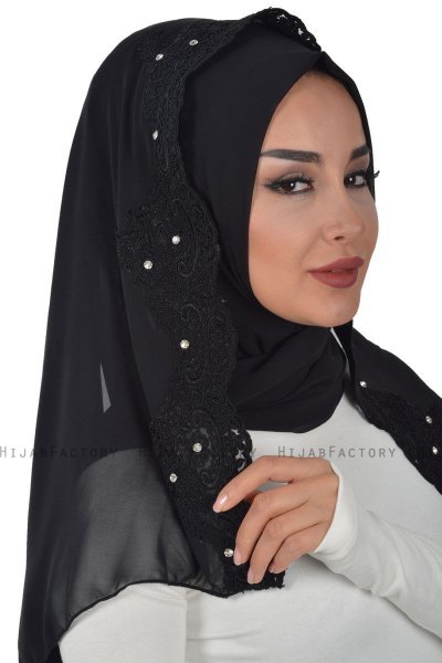 Helena - Sort Praktisk Hijab - Ayse Turban