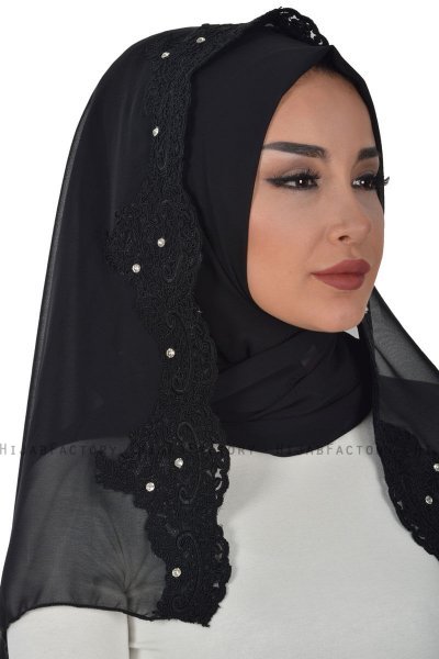 Helena - Sort Praktisk Hijab - Ayse Turban