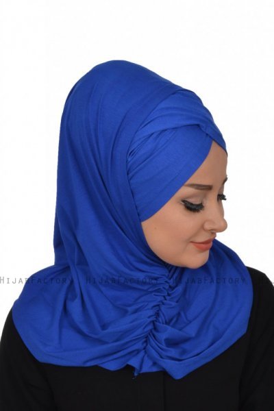 Hilda - Blå Bomuld Hijab