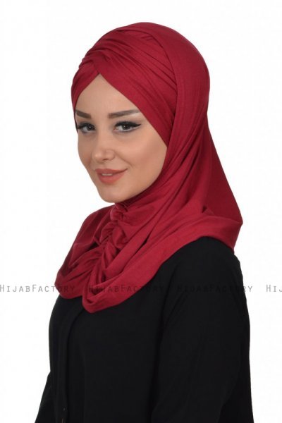 Hilda - Bordeaux Bomuld Hijab