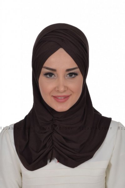 Hilda - Brun Bomuld Hijab