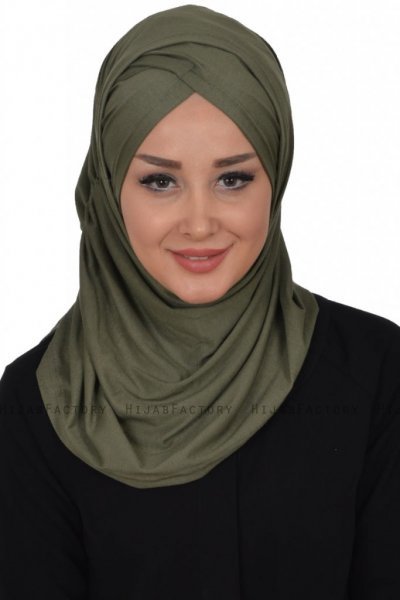 Hilda - Khaki Bomuld Hijab