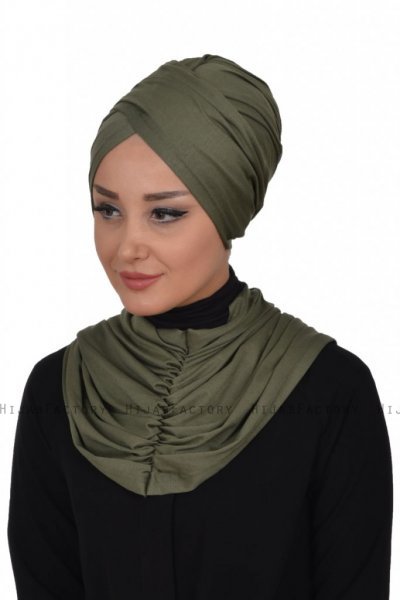 Hilda - Khaki Bomuld Hijab