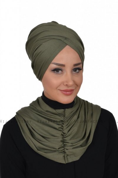 Hilda - Khaki Bomuld Hijab