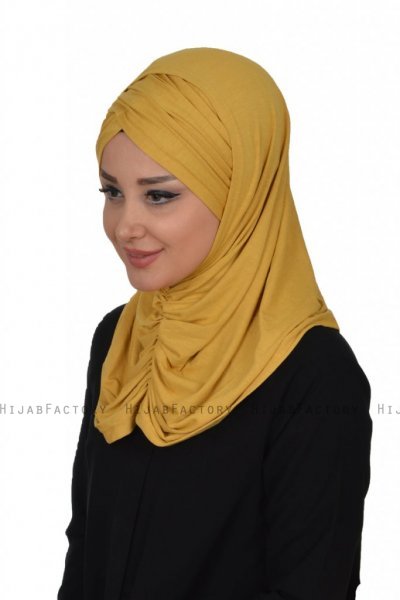 Hilda - Sennepsgul Bomuld Hijab
