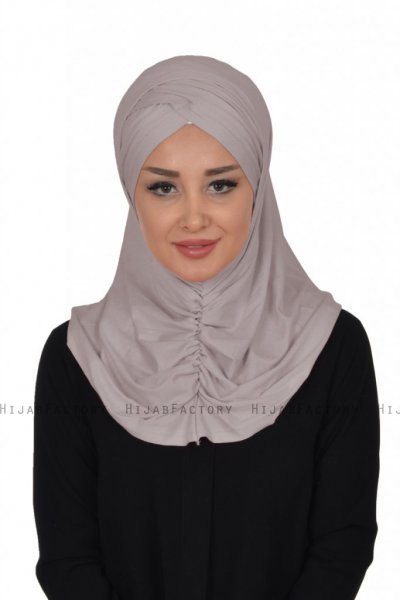 Hilda - Taupe Bomuld Hijab