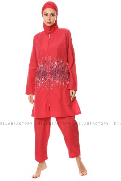 Hiranur - Hindbærrød Burkini - Tesmay