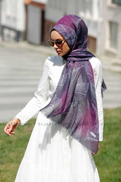 Isfa - Lilla Mønstrede Hijab - Sal Evi