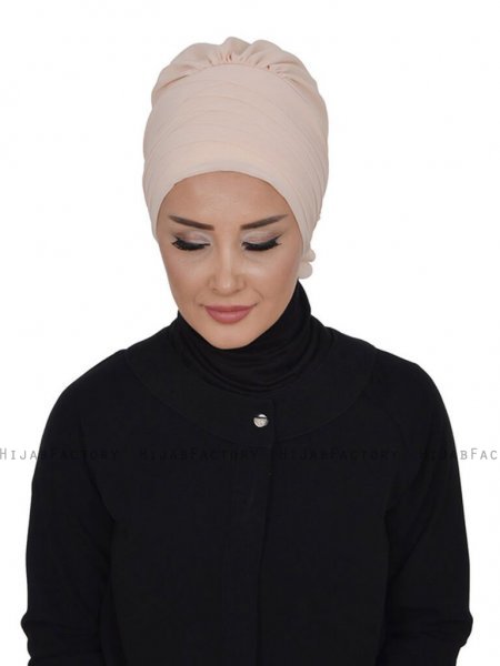 Jane Beige Chiffon Turban Ayse Turban 325908d