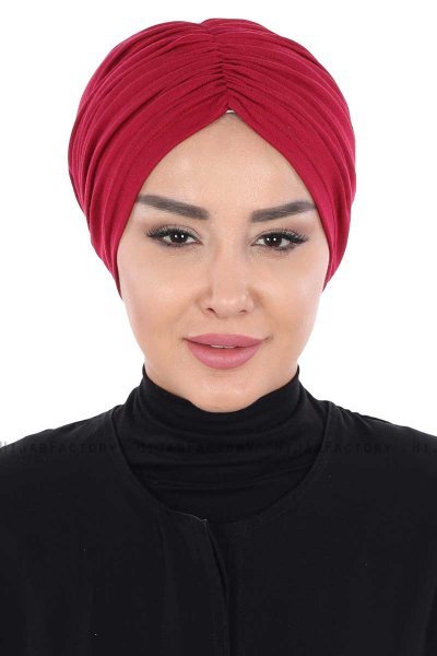 Jill - Bordeaux Bomuld Turban - Ayse Turban