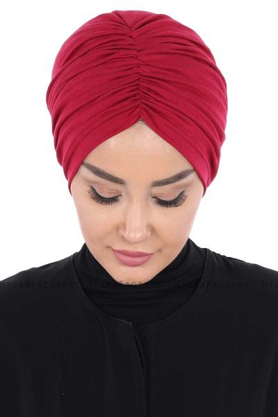 Jill - Bordeaux Bomuld Turban - Ayse Turban