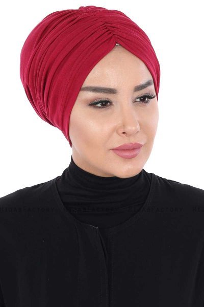 Jill - Bordeaux Bomuld Turban - Ayse Turban