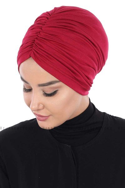 Jill - Bordeaux Bomuld Turban - Ayse Turban