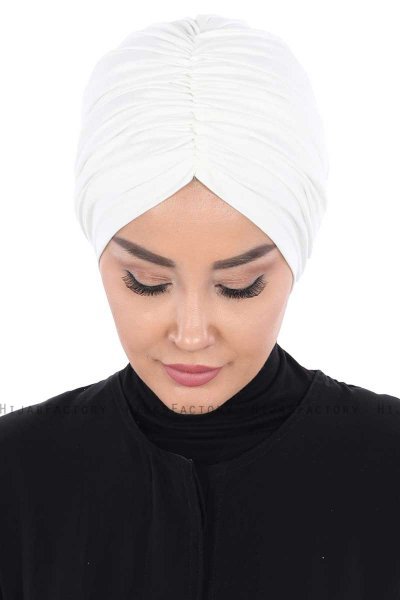 Jill - Creme Bomuld Turban - Ayse Turban