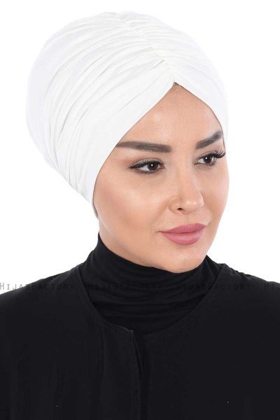 Jill - Creme Bomuld Turban - Ayse Turban