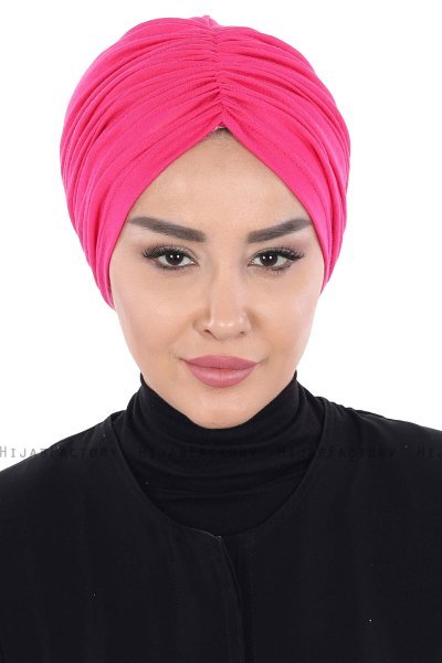 Jill - Fuchsia Bomuld Turban - Ayse Turban