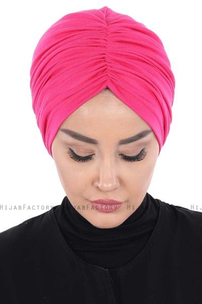 Jill - Fuchsia Bomuld Turban - Ayse Turban