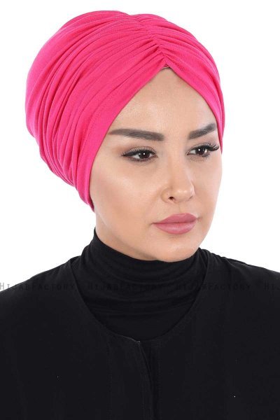 Jill - Fuchsia Bomuld Turban - Ayse Turban