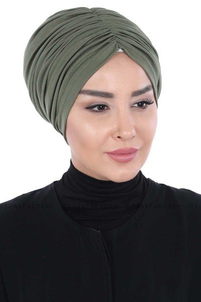 Jill - Khaki Bomuld Turban - Ayse Turban