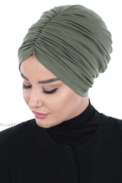 Jill - Khaki Bomuld Turban - Ayse Turban