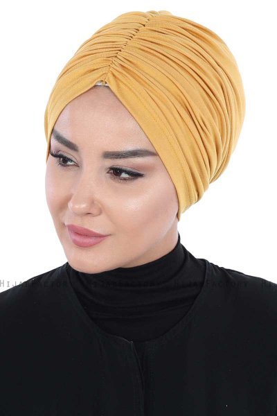 Jill - Sennepsgul Bomuld Turban - Ayse Turban