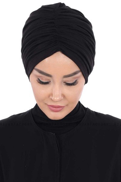 Jill - Sort Bomuld Turban - Ayse Turban