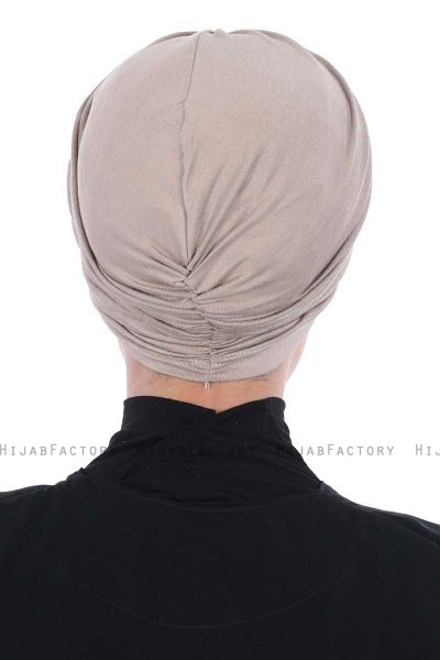 Jill - Taupe Bomuld Turban - Ayse Turban