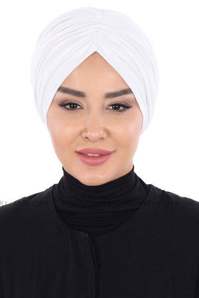 Jill - Hvid Bomuld Turban - Ayse Turban
